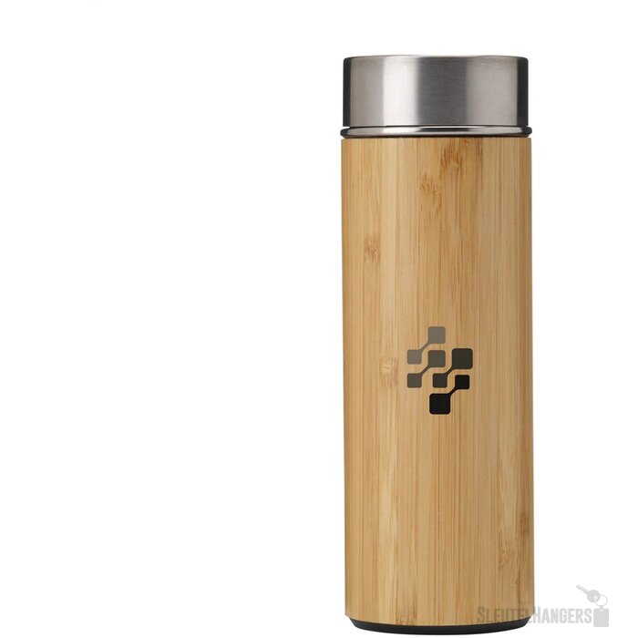 Bamboe Thermosfles Met Theezeefje Bruin