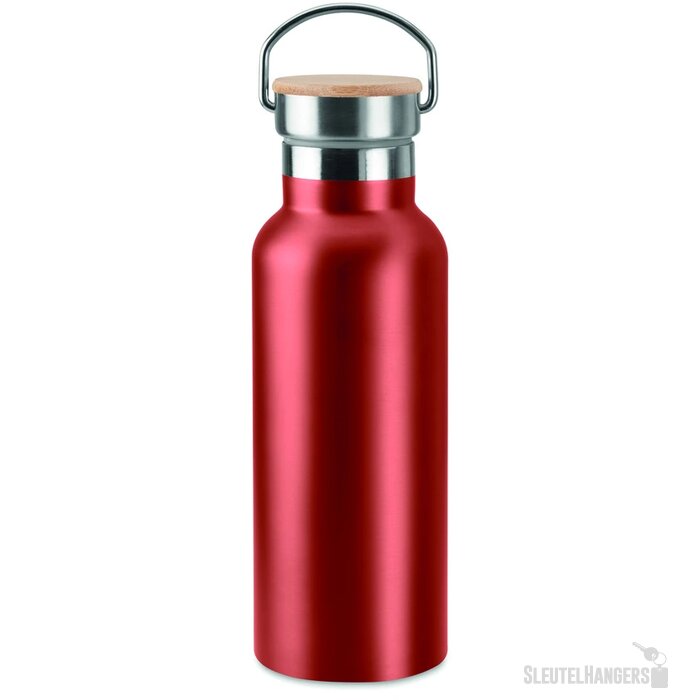 Dubbelwandige thermosfles Rood