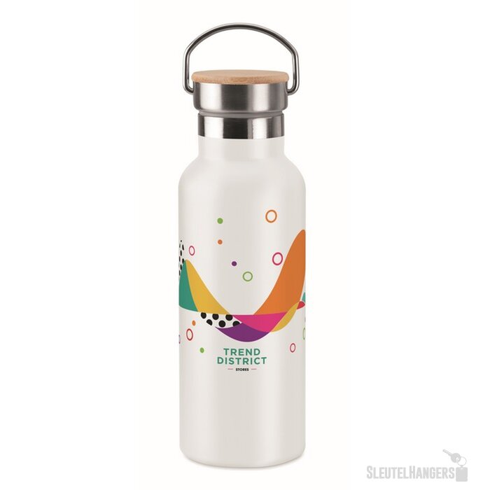 Dubbelwandige thermosfles Wit