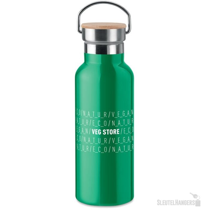 Dubbelwandige thermosfles Groen