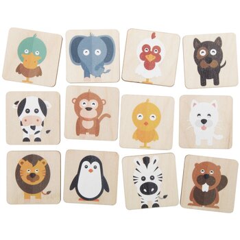 Memory Spel Met 24 Kaartjes Naturel Memory Spel Met 24 Kaartjes Naturel