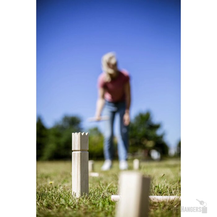 Houten Kubb Werpspel Zwart/Bruin