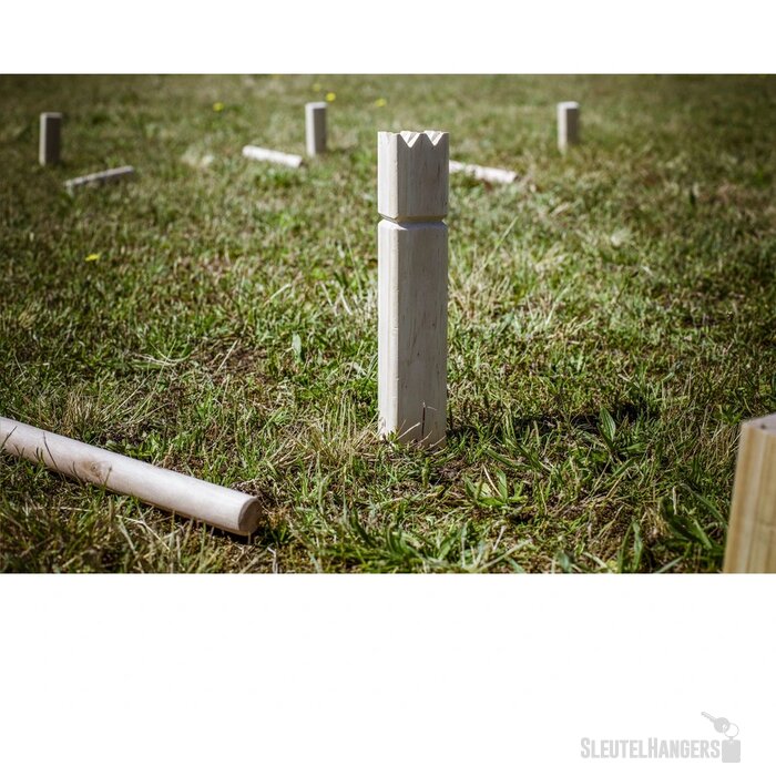 Houten Kubb Werpspel Zwart/Bruin