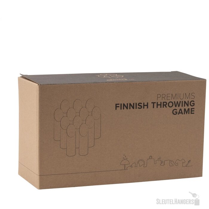 Houten Kegelspel Zwart/Bruin