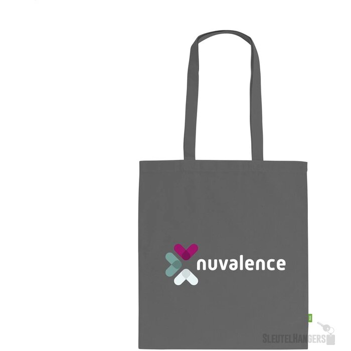 Eco Tote Bag Met Lange Hengsels Grijs