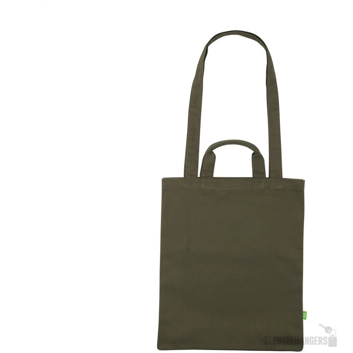 Canvas Tote Bag Met Binnenvak Olijf