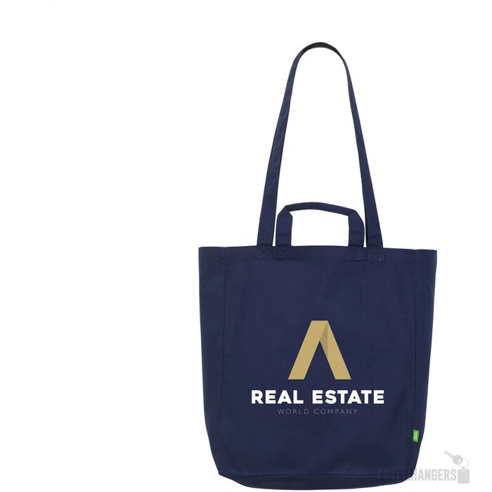 Canvas Tote Bag Met Binnenvak Marineblauw