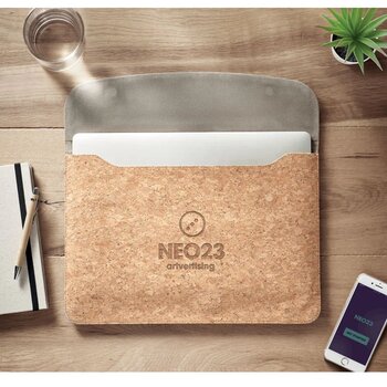Duurzame laptopcover (14 inch) Beige