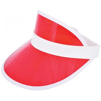 Retro zonneklep met pvc scherm Wit