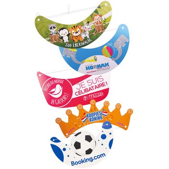 Kartonnen zonneklep met elastiek Kartonnen zonneklep met elastiek