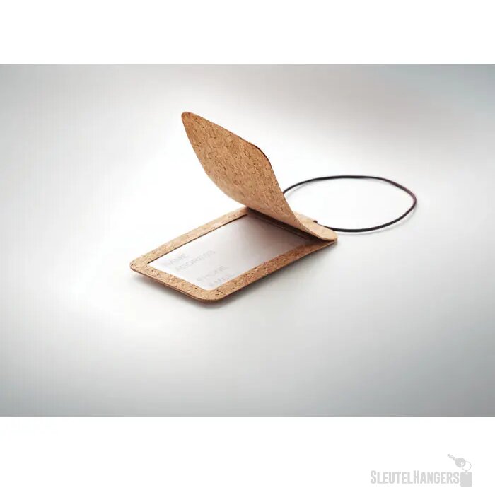 Kurk bagagelabel Beige