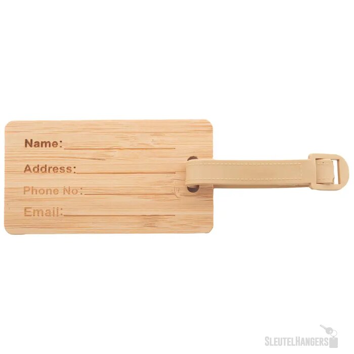 Bamboe Bagagelabel Naturel