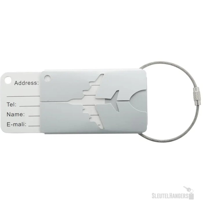 Aluminium Bagagelabel Zilver