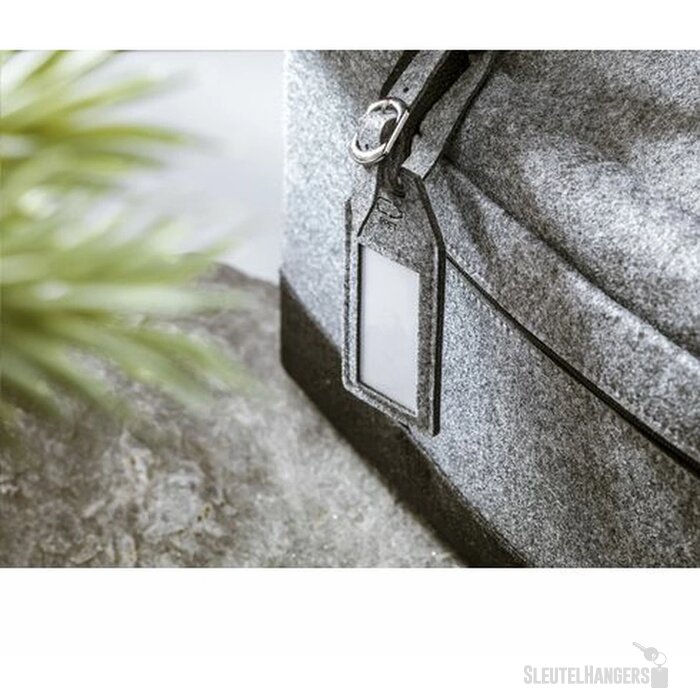 Rpet Felt Kofferlabel Grijs