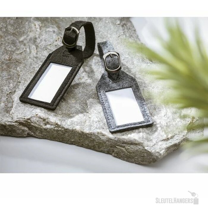 Rpet Felt Kofferlabel Grijs