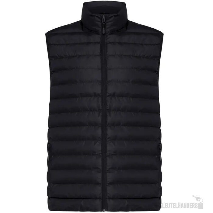 Iqoniq Meru heren gerecycled polyester bodywarmer zwart