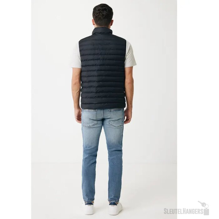 Iqoniq Meru heren gerecycled polyester bodywarmer zwart