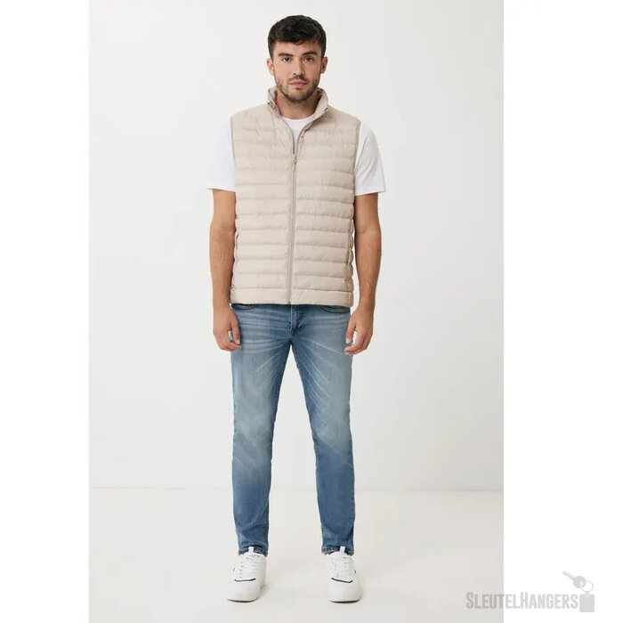 Iqoniq Meru heren gerecycled polyester bodywarmer beige