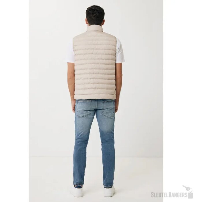 Iqoniq Meru heren gerecycled polyester bodywarmer beige