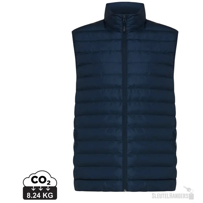 Iqoniq Meru heren gerecycled polyester bodywarmer donkerblauw