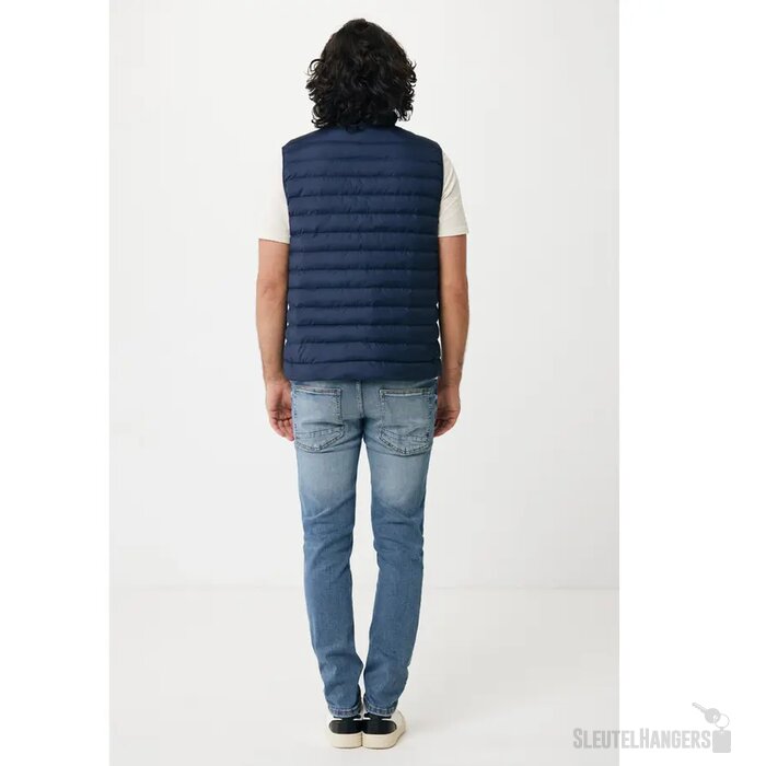 Iqoniq Meru heren gerecycled polyester bodywarmer donkerblauw