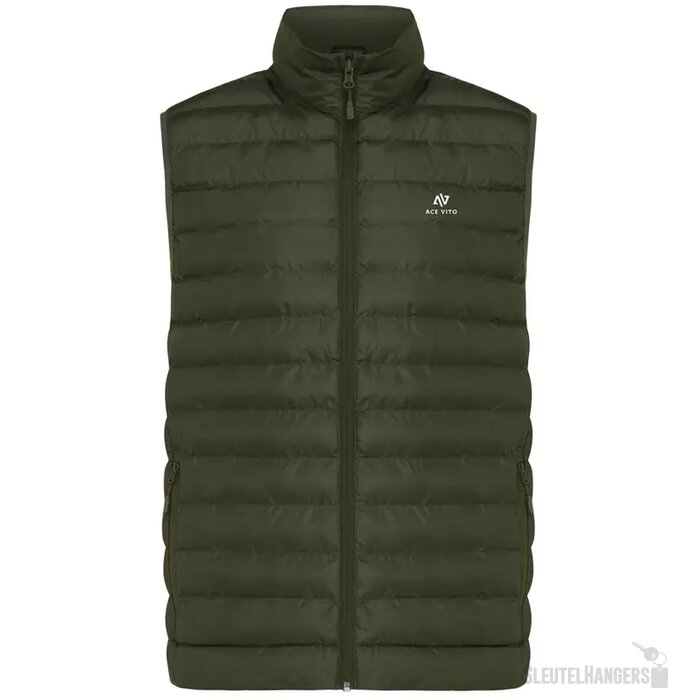 Iqoniq Meru heren gerecycled polyester bodywarmer khaki