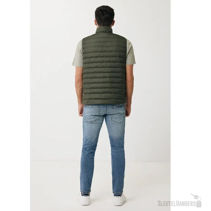 Iqoniq Meru heren gerecycled polyester bodywarmer khaki