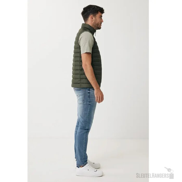 Iqoniq Meru heren gerecycled polyester bodywarmer khaki