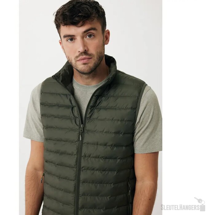 Iqoniq Meru heren gerecycled polyester bodywarmer khaki