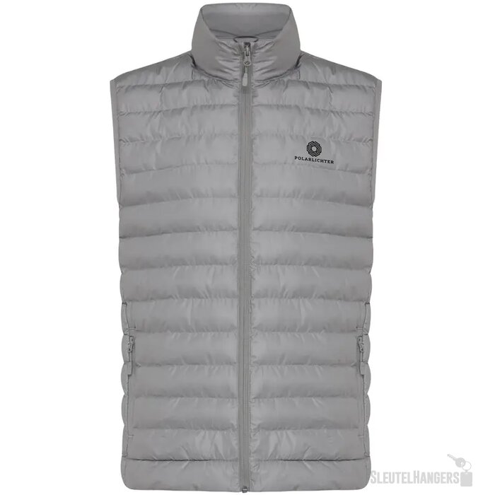 Iqoniq Meru heren gerecycled polyester bodywarmer zilvergrijs