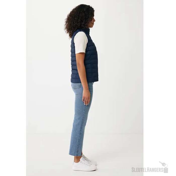 Iqoniq Meru dames gerecycled polyester bodywarmer donkerblauw