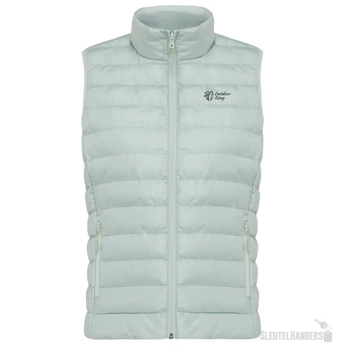 Iqoniq Meru dames gerecycled polyester bodywarmer iceberg green