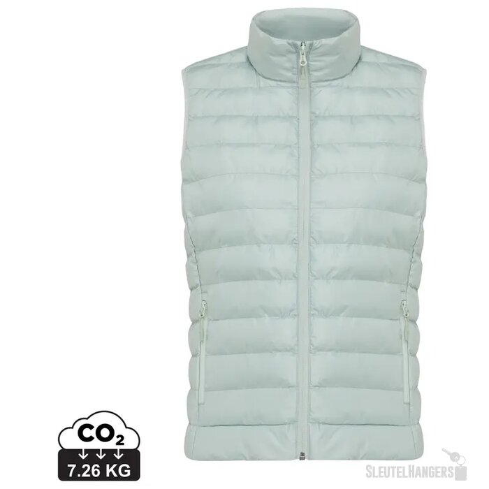 Iqoniq Meru dames gerecycled polyester bodywarmer iceberg green