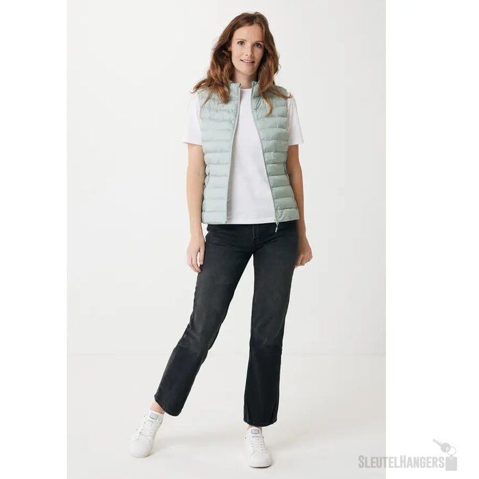 Iqoniq Meru dames gerecycled polyester bodywarmer iceberg green