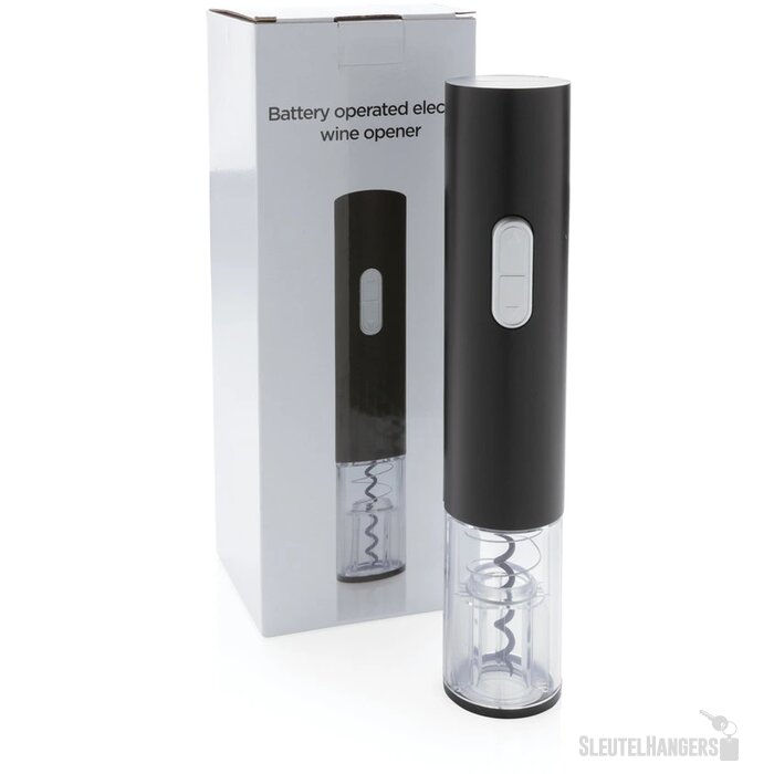 Electronische kurkentrekker - op batterijen zwart