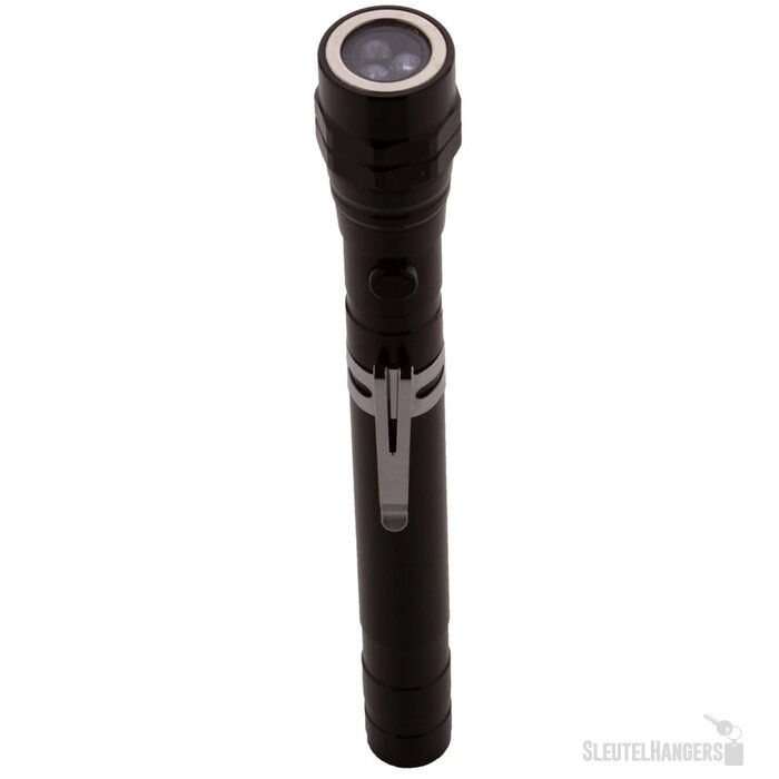 Uitschuifbare Zaklamp Met Flexibele Kop Zwart