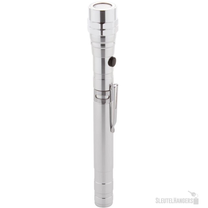 Uitschuifbare Zaklamp Met Flexibele Kop Zilver