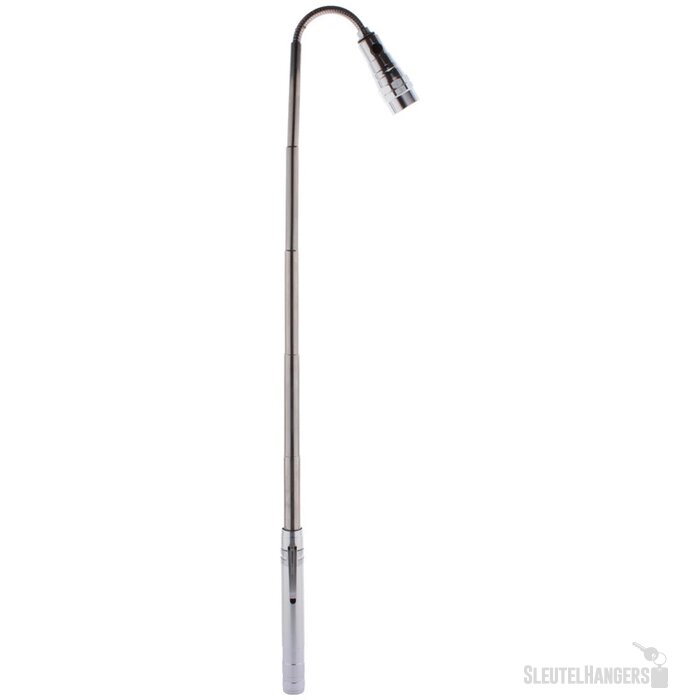 Uitschuifbare Zaklamp Met Flexibele Kop Zilver