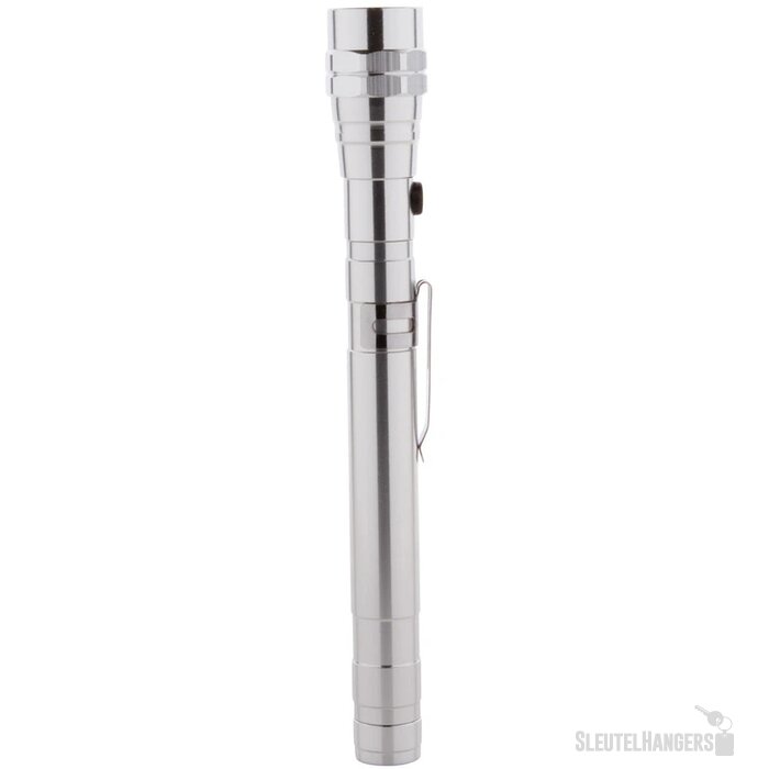 Uitschuifbare Zaklamp Met Flexibele Kop Zilver