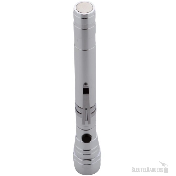 Uitschuifbare Zaklamp Met Flexibele Kop Zilver