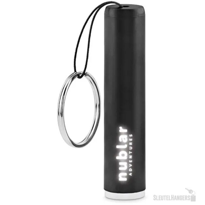Mini zaklamp met sleutelhanger Zwart