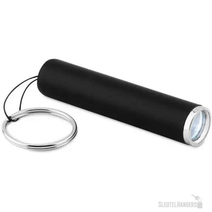 Mini zaklamp met sleutelhanger Zwart