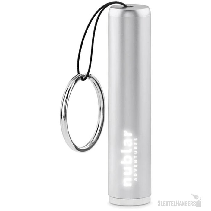 Mini zaklamp met sleutelhanger Zilver