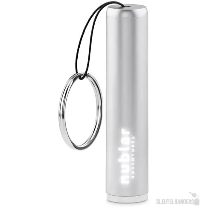 Mini zaklamp met sleutelhanger Zilver
