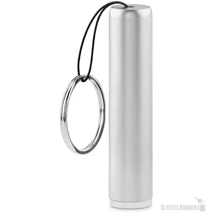 Mini zaklamp met sleutelhanger Zilver