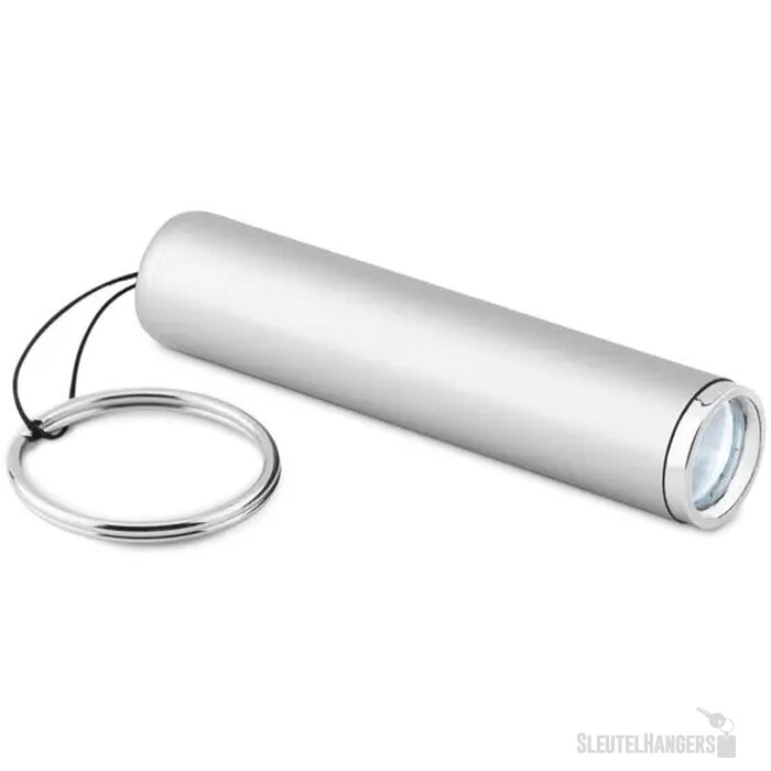 Mini zaklamp met sleutelhanger Zilver