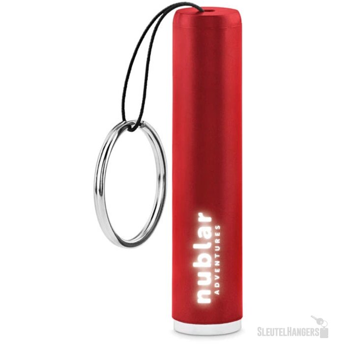 Mini zaklamp met sleutelhanger Rood