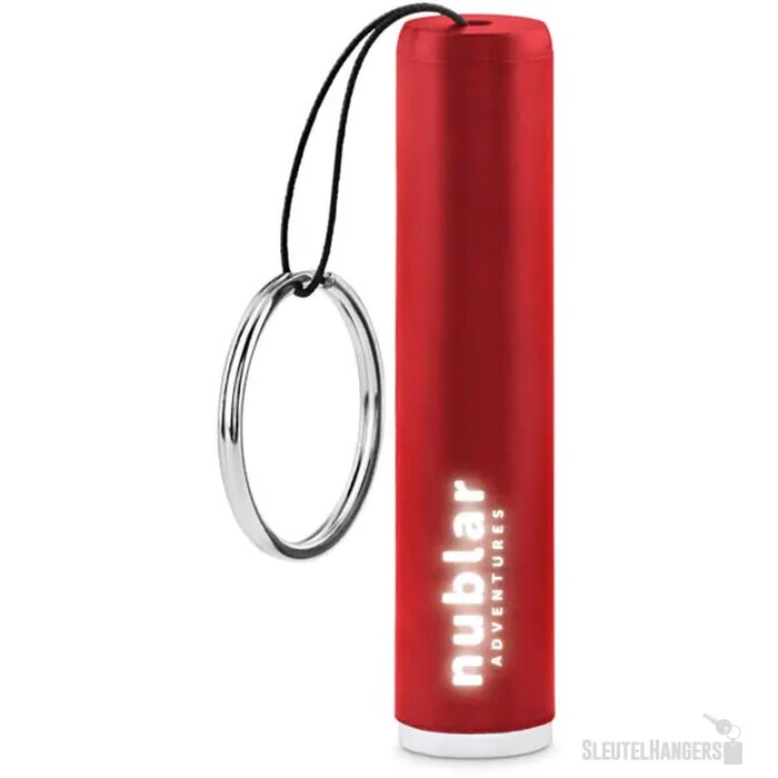Mini zaklamp met sleutelhanger Rood