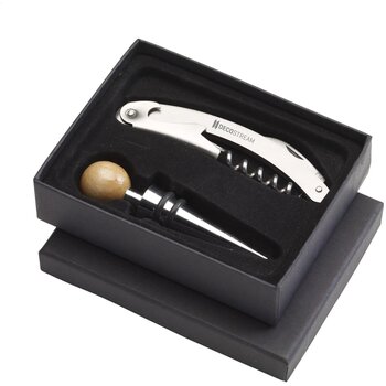 Wijnset Met Kurkentrekker Zilver