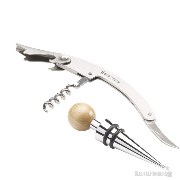 Wijnset Met Kurkentrekker Zilver
